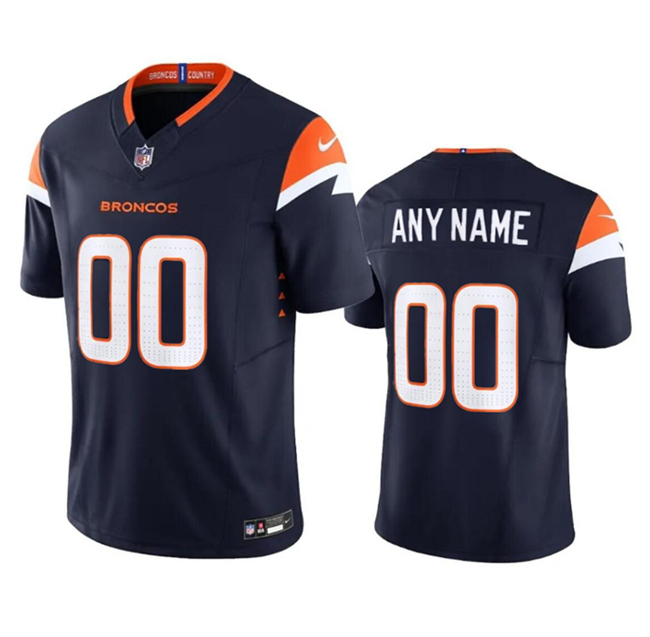 Youth Denver Broncos Active Player Custom Navy 2024 F.U.S.E. Alternate Vapor Limited Stitched Football Jersey